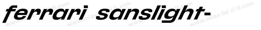 ferrari  sanslight字体转换